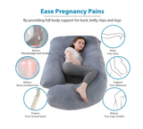 Simply Comfy Premium J Shaped Full Body Maternity Support Pregnancy Pillow