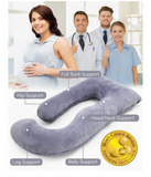 Simply Comfy Premium J Shaped Full Body Maternity Support Pregnancy Pillow