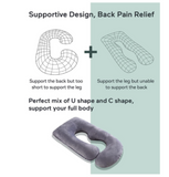 Simply Comfy Premium J Shaped Full Body Maternity Support Pregnancy Pillow