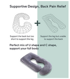 Simply Comfy Premium J Shaped Full Body Maternity Support Pregnancy Pillow