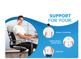 Memory Foam Back Support Cushion, Cool Gel Lumbar Pillow For Office Chair