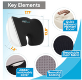 Cool Gel Enhanced Memory Foam Seat Support Cushion, Pillow For Office Chair
