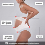 Simply Comfy White Pregnancy Belt