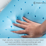 Simply Comfy Ventilated Cool Gel Infused Memory Foam Pillow