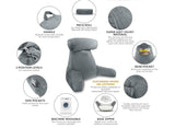Simply Comfy Reading Pillow With Removable Roll Neck Pillow For Support - photo 9