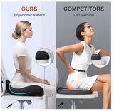 Simply Comfy Extra-Dense Memory Foam Seat Cushion for Hip, Tailbone, Coccyx