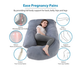 Simply Comfy Premium J Shaped Full Body Maternity Support Pregnancy Pillow