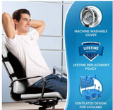 Memory Foam Office Seat Cushion & Cool Gel Lumbar Back Support Pillow Combo