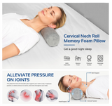Simply Comfy Dense Memory Foam Round Cylinder Bolster for Cervical Support