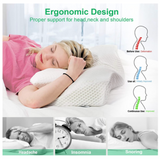 Simply Comfy Ergonomic Contour Memory Foam Pillow For Tension & Pain Relief