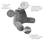 Simply Comfy Orthopedic Reading Pillow - Bed Rest Pillow Back Support Cushion