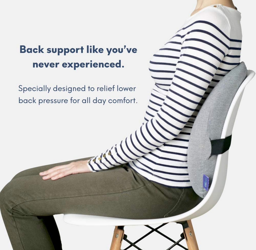 Newsty Lumbar Support Pillow for Ofiice Chair, Patented Ergonomic Back Support for Back Pain Relief with Adjustable Strap, Lumbar Support Pillow
