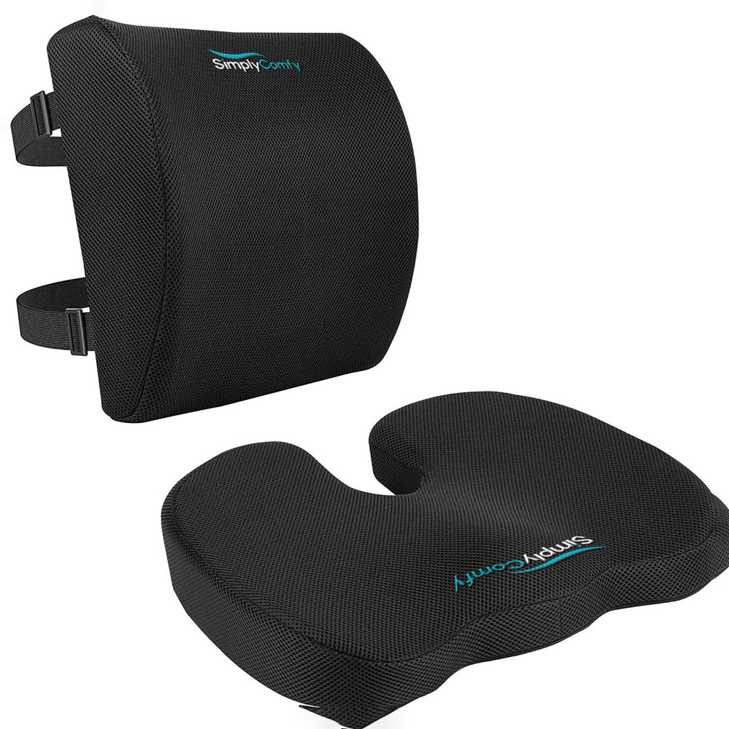 Simply Comfy Premium Office Seat Cushion Combo