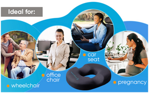 Simply Comfy Memory Foam Donut Seat Cushion For Office Chair