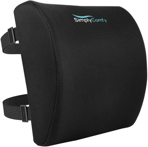 Simply Comfy Memory Foam Back Support Cushion For Office Chair