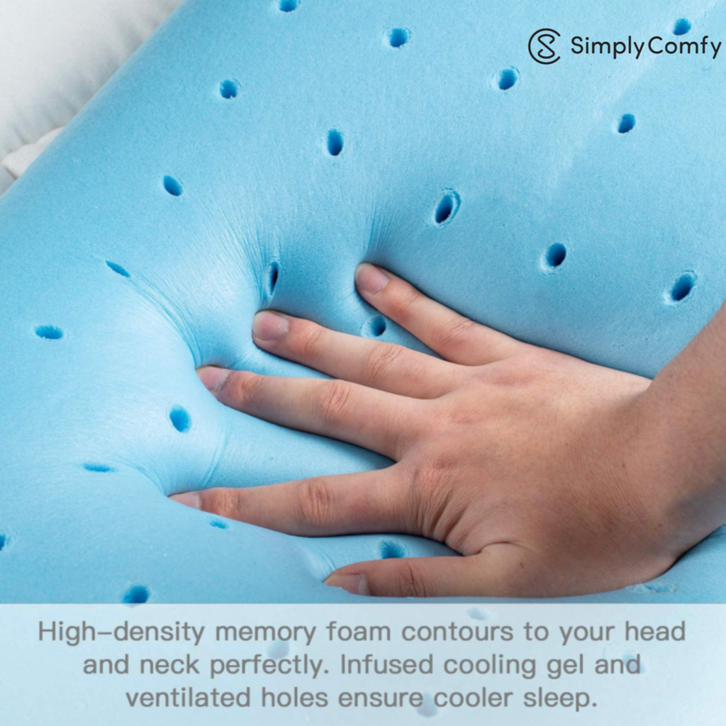 Memory Foam Seat Cushion/Back Cushion Combo, Gel Infused